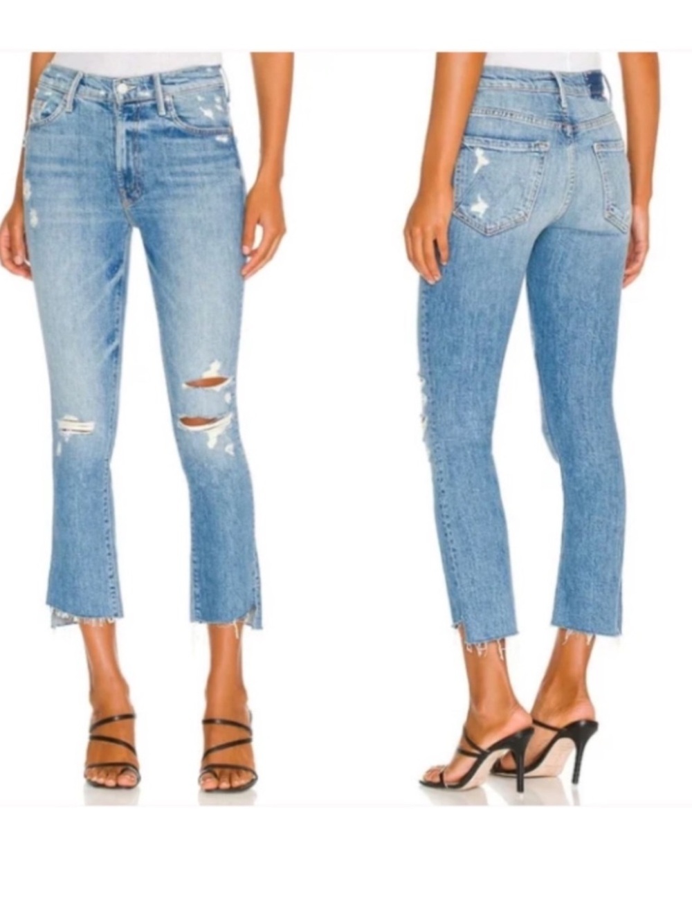 MOTHER SUPERIOR jeans The Insider Crop Step Fray in Holy Melancholy